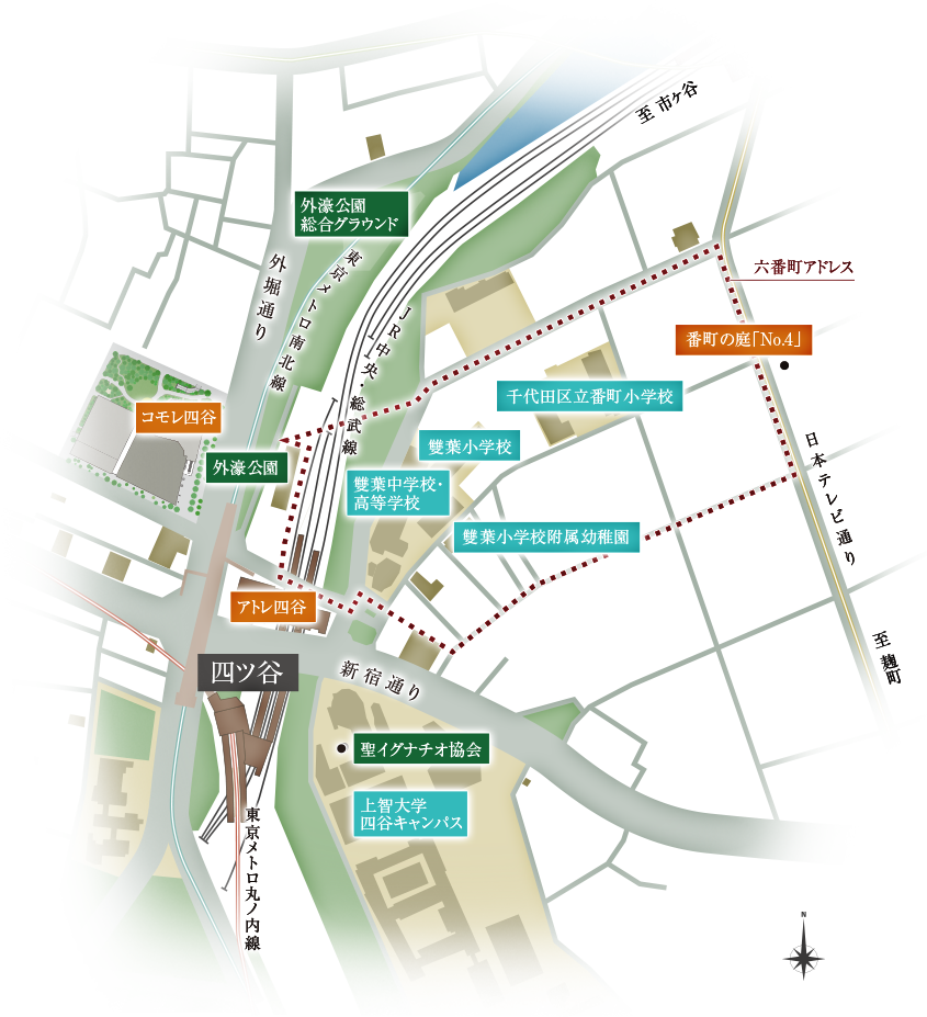 四ツ谷周辺地図