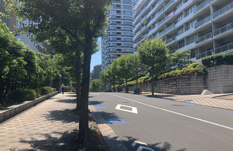 ゆとりある通りが残る番町