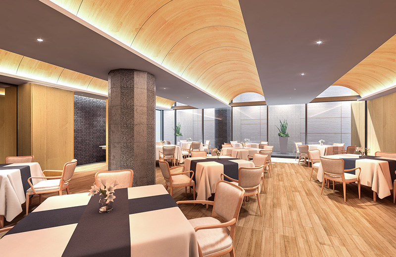 チャームプレミア グラン 御殿山　食堂完成予想パース