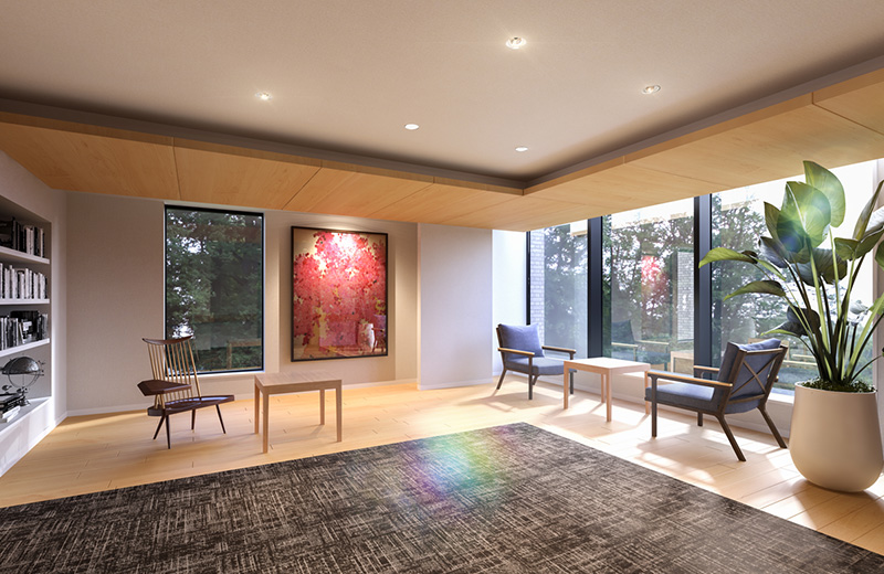 チャームプレミア グラン 御殿山　カフェコーナー完成予想パース