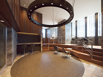 ザ・パークハビオ 麻布十番　ホール完成予想パース