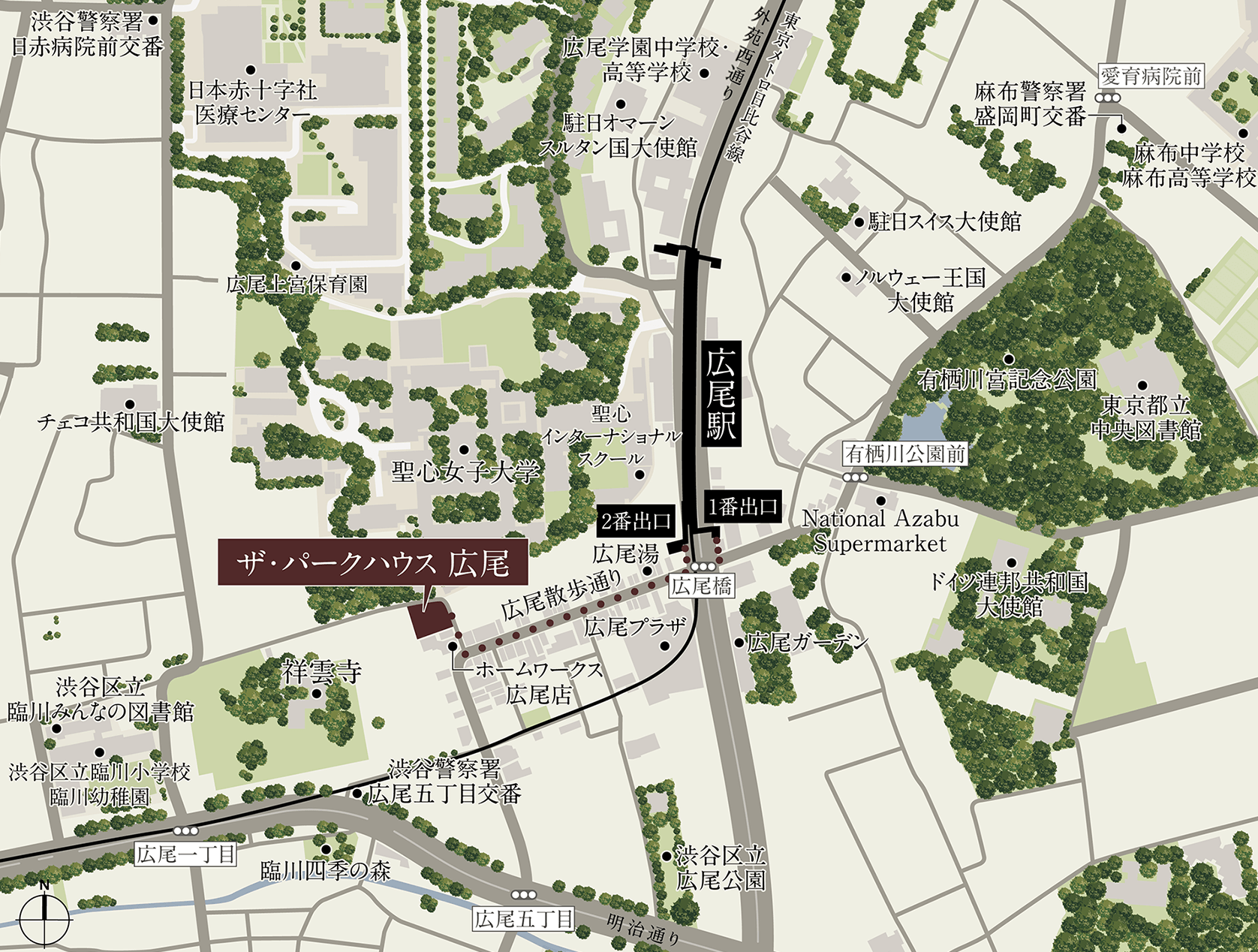 ザ・パークハウス 広尾　計画地