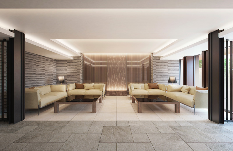 凛とした美しさと優雅な安らぎを纏うラウンジ