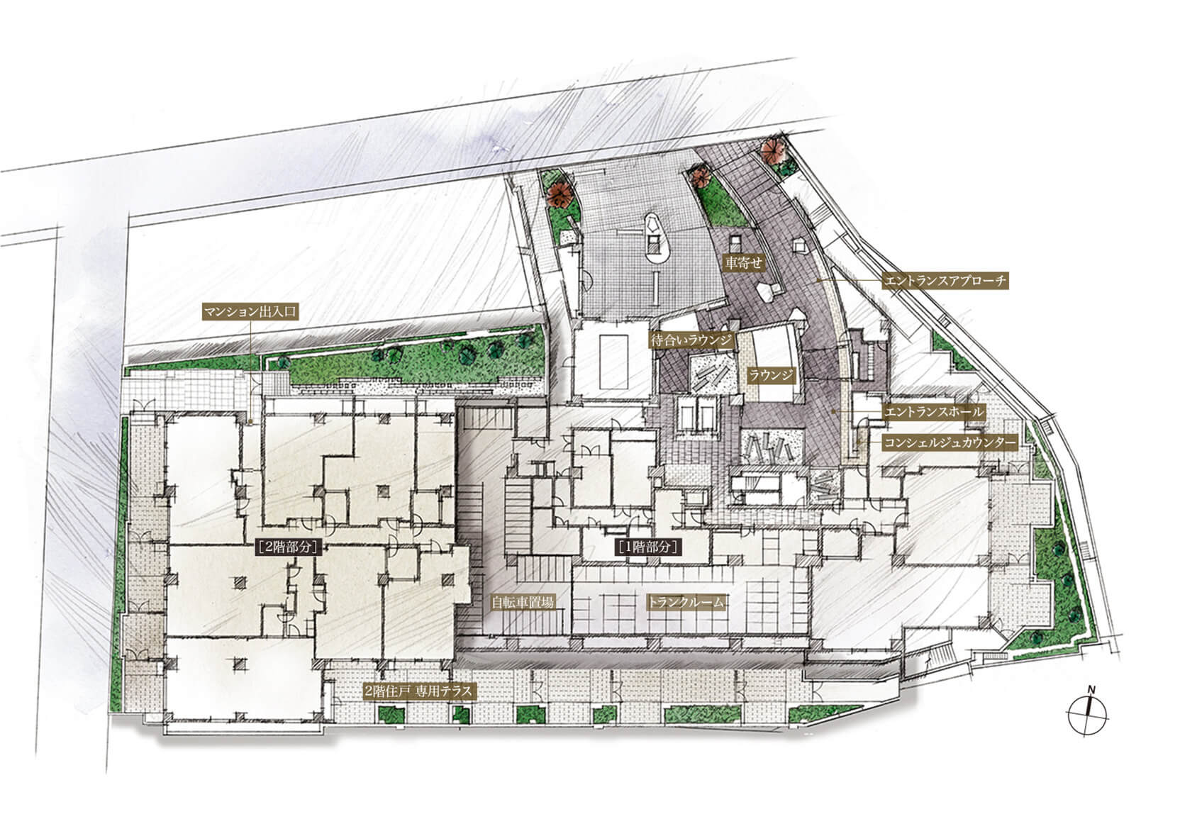 1階・2階平面イメージイラスト