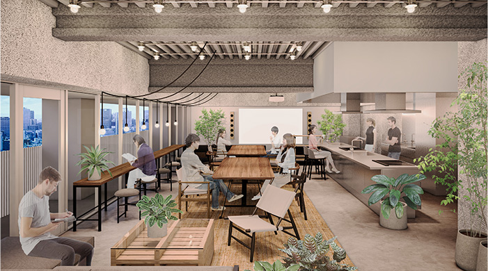 シェア企業寮ラウンジ完成予想CG