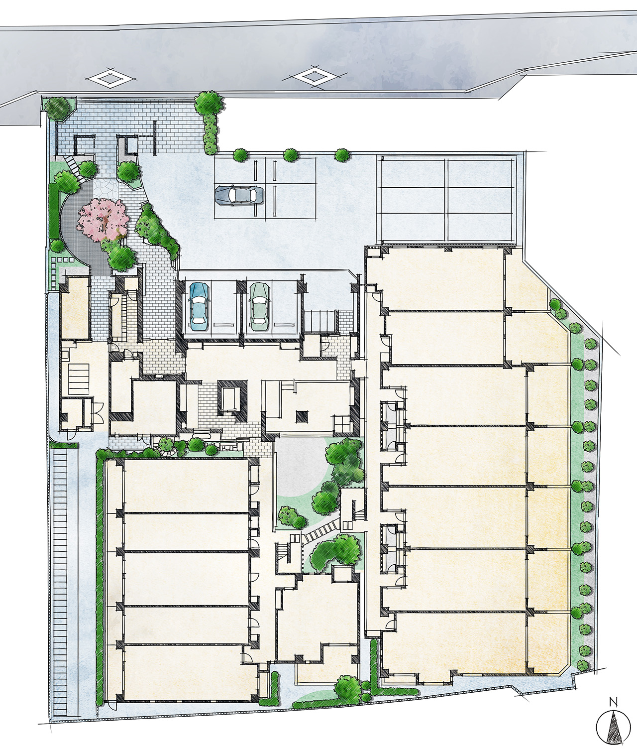 敷地配置イラスト