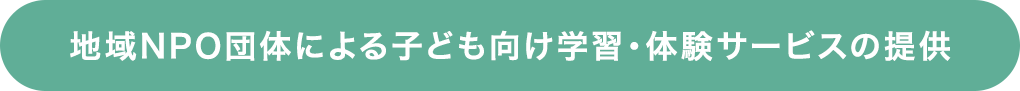 地域NPO団体による子ども向け学習・体験サービスの提供