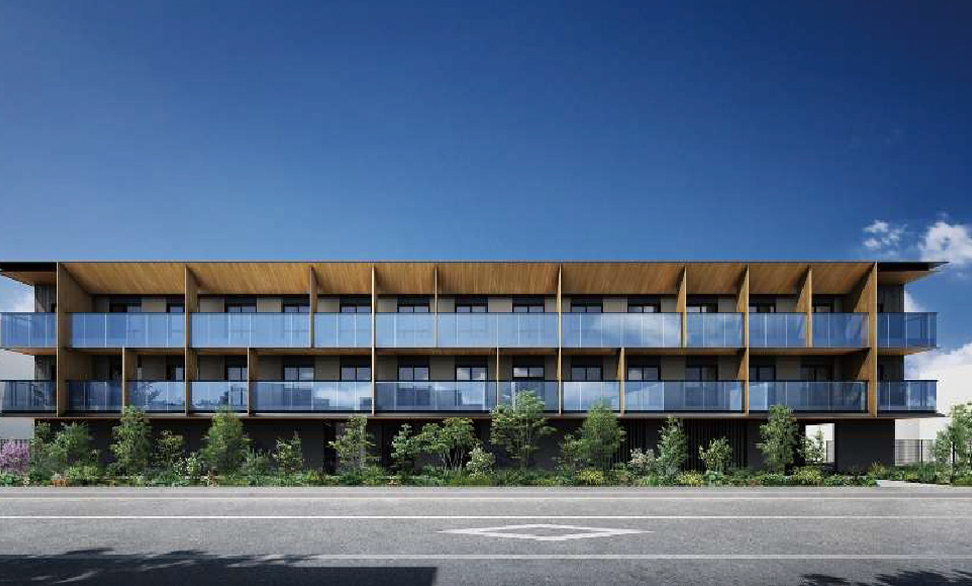木造低層マンション外観