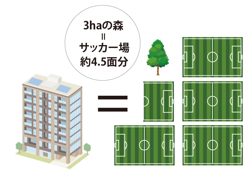 国産木材の利用による森林循環を示した図