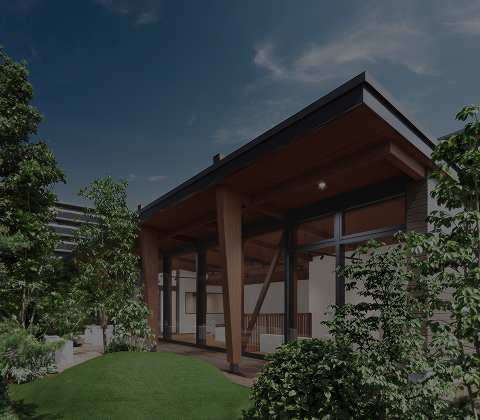 別棟共用棟「ナラシノヒュッテ」完成予想CG