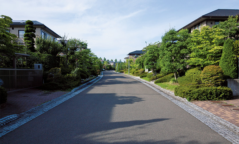 桂地区の街並み。