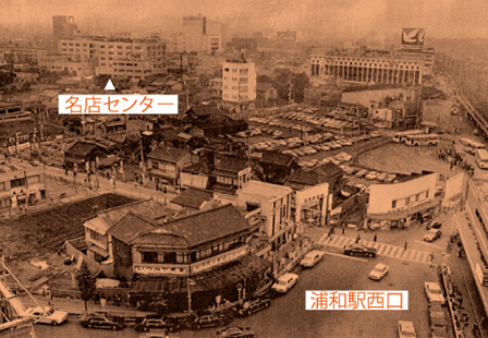 旧中山道に面した、浦和の中心地。