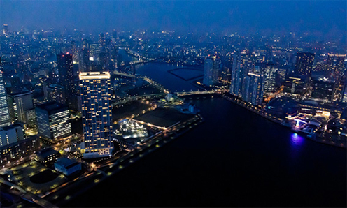 「ザ・パークハウス晴海タワーズ・クロノレジデンスからの夜景」