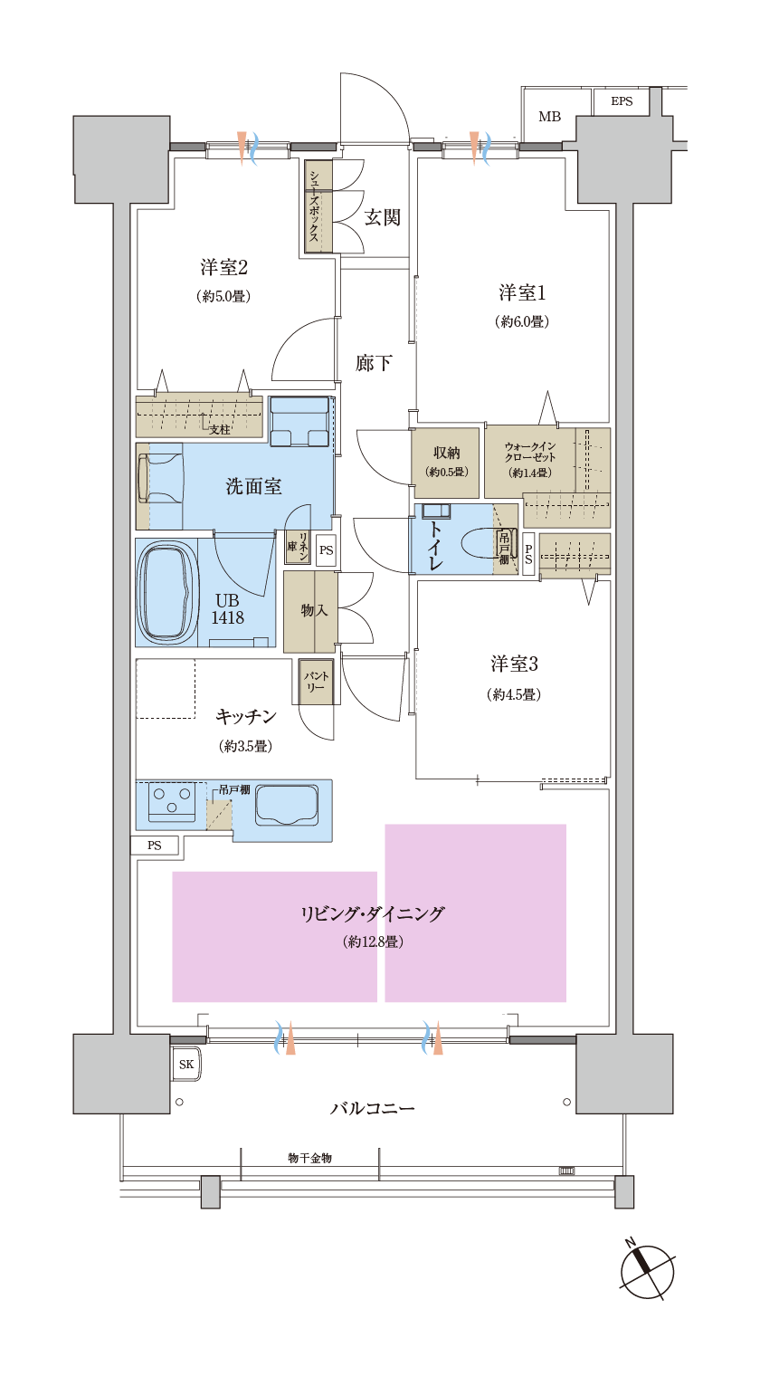 B type 間取り図