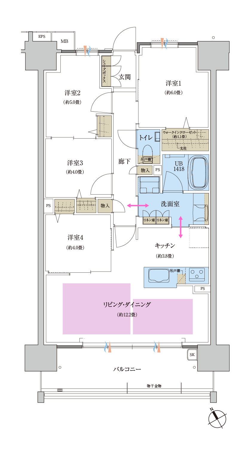 I type 間取り図