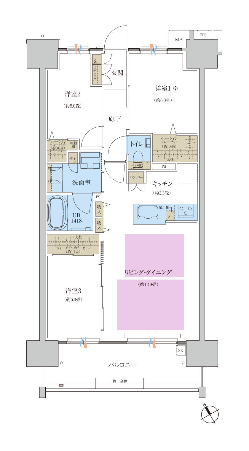 J2 type 間取り図