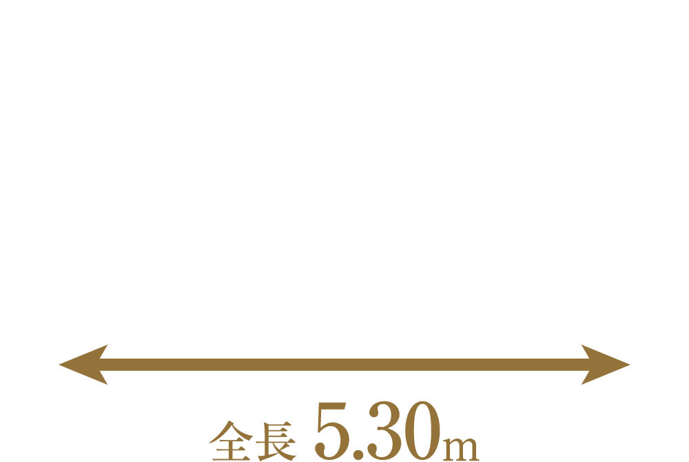 機械式駐車場 車両対応サイズ（側面・全長5.30m）