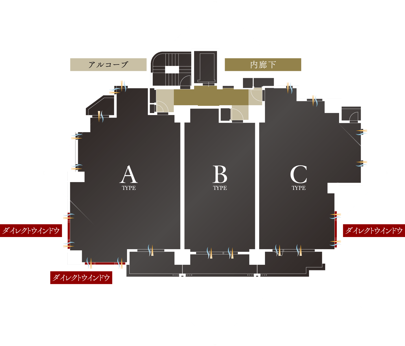 Open Air & View 建物断面イメージ