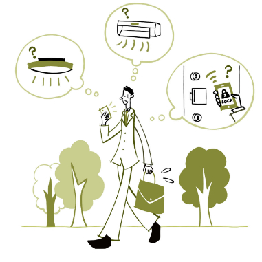 01鍵の閉め忘れも、照明やエアコンの消し忘れも。駅に向かいながらアプリで解決。