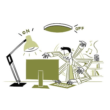 03朝、在宅ワーク、食事中、就寝前。我が家の照明はシーンに合わせて自由自在。