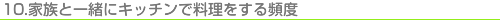 家族と一緒に料理をする頻度