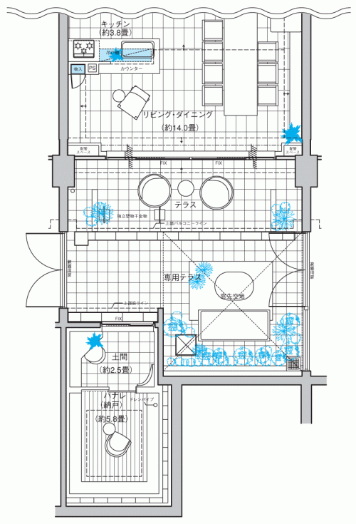 はなれのある家〜上鷺宮の家＜間取り図＞