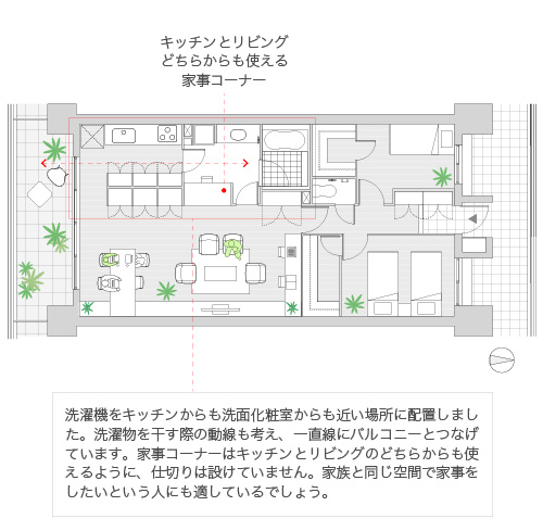 RT016「一直線の家事動線」（Plan 19）