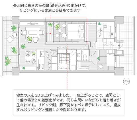 RT013「段差で寝室を高くする」(Plan 39)