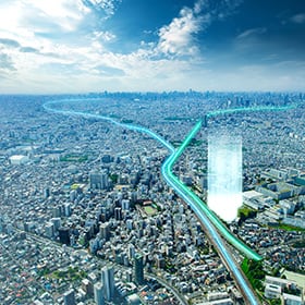 現地周辺航空写真