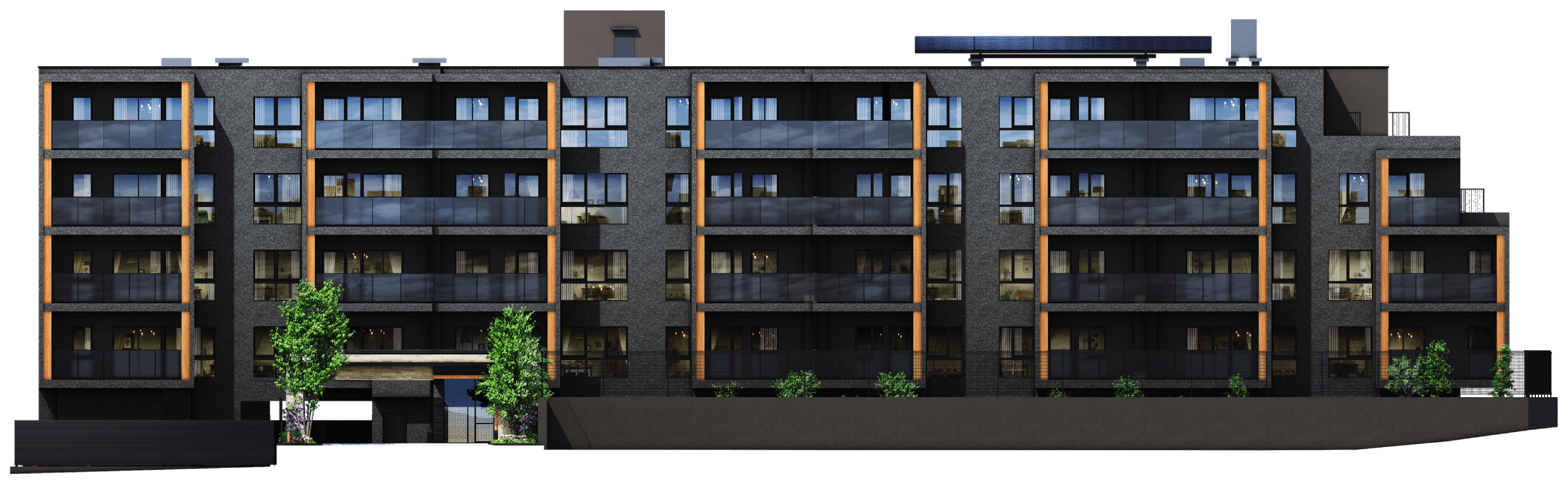 南東側外観完成予想CG