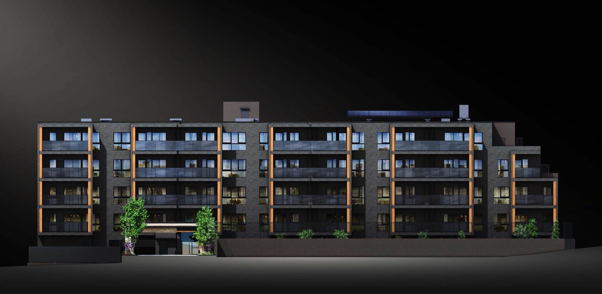 南東側外観完成予想CG