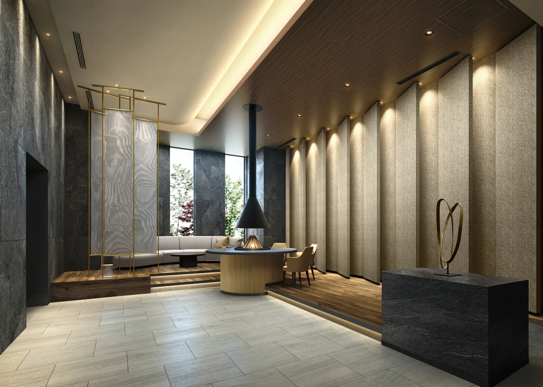 エントランスホール・ラウンジ完成予想CG