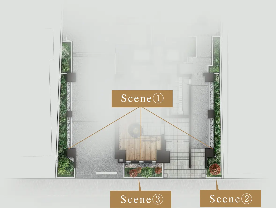 植栽計画にも船橋への敬意を込めて。