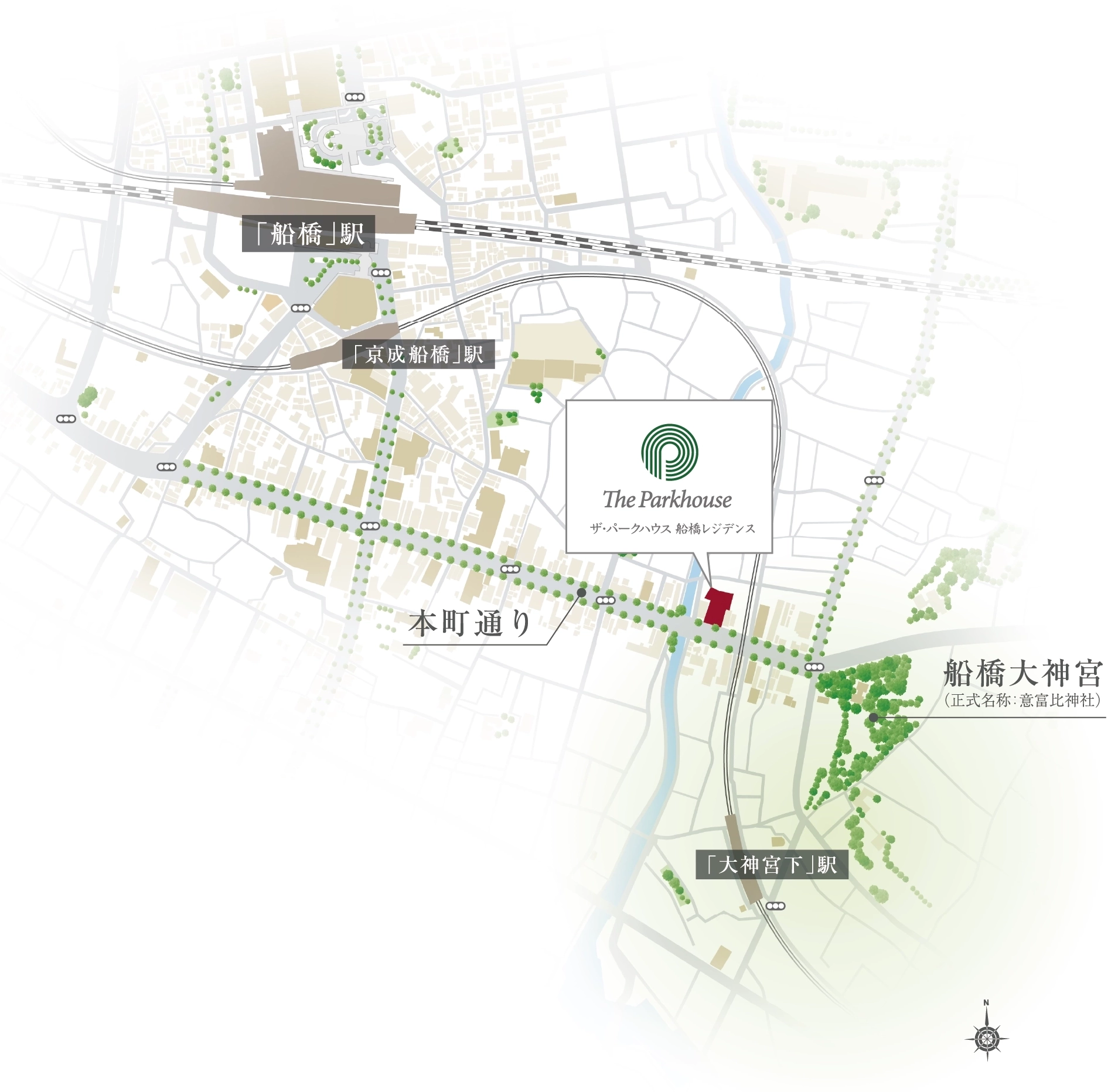 ※船橋神宮の正式名称は意富比神社