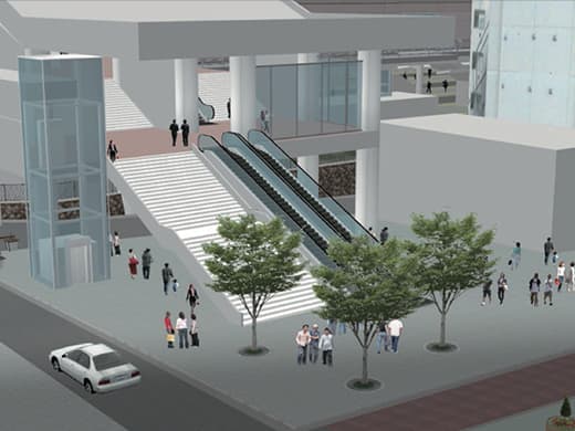 中野駅西口広場のイメージ図