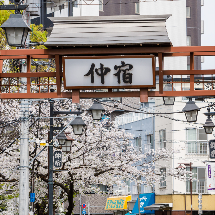 仲宿商店街（徒歩2分／約120m）