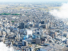 現地周辺航空写真