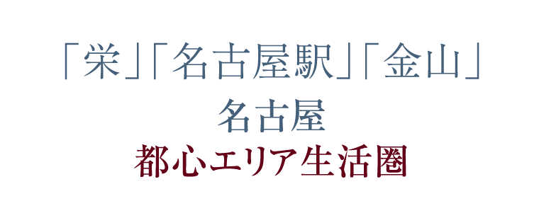 「栄」「名駅」「金山」名古屋都心エリア生活圏