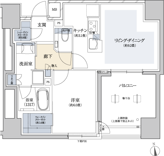 B2 TYPE間取り図
