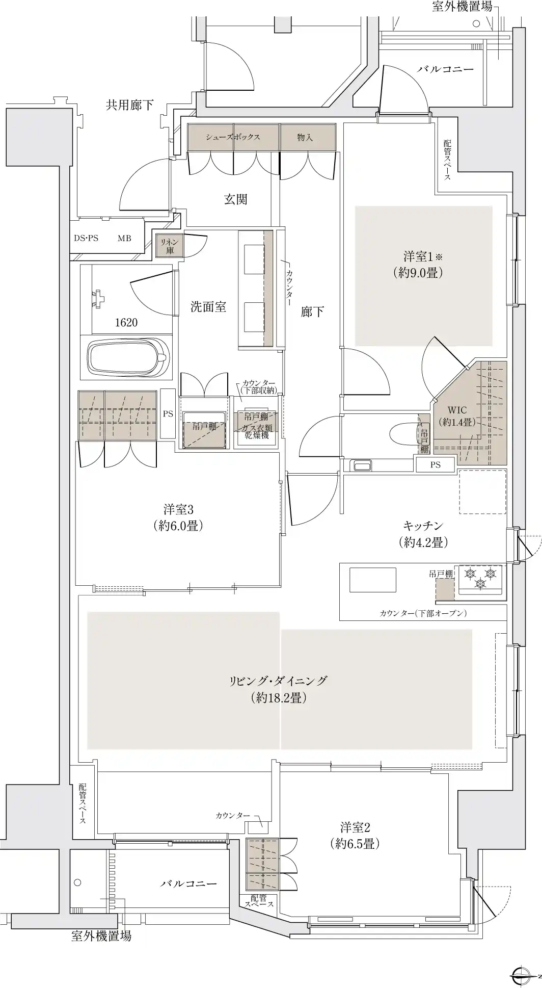 Dタイプの間取り図