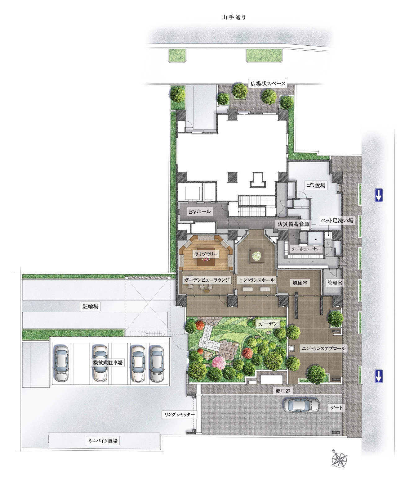 1階敷地配置イラスト