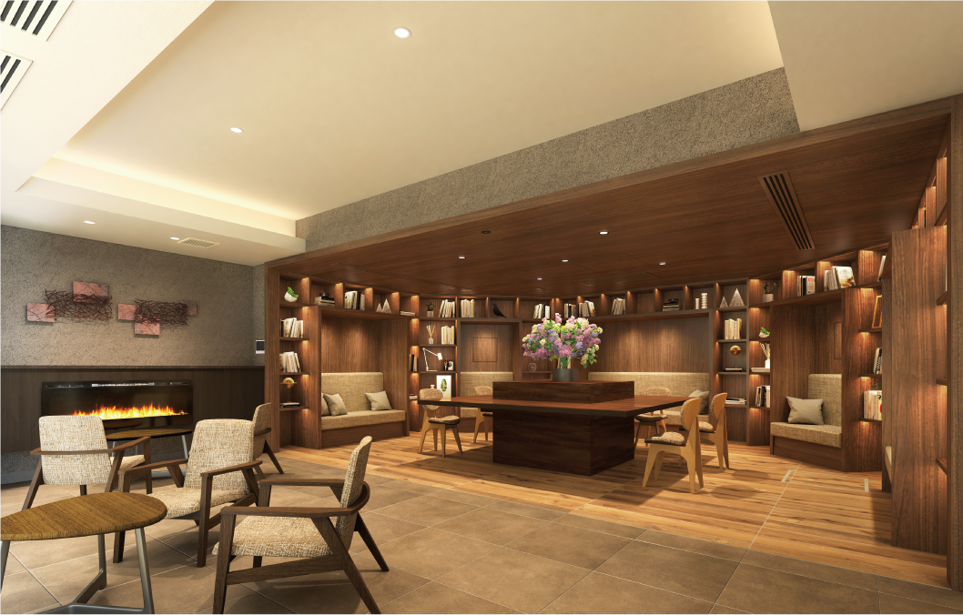 ガーデンビューラウンジ・ライブラリー完成予想CG