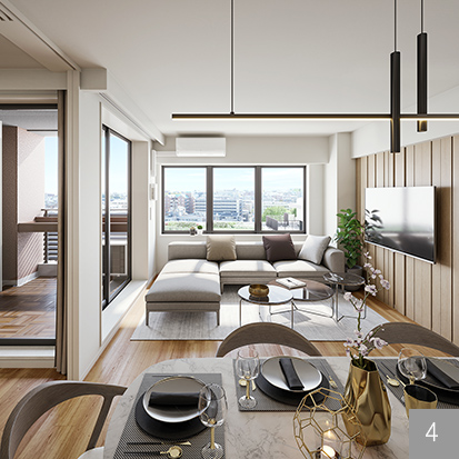 室内完成予想CG(SERENE/Bタイプ7階)