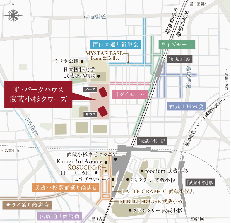 商店街エリア概念図