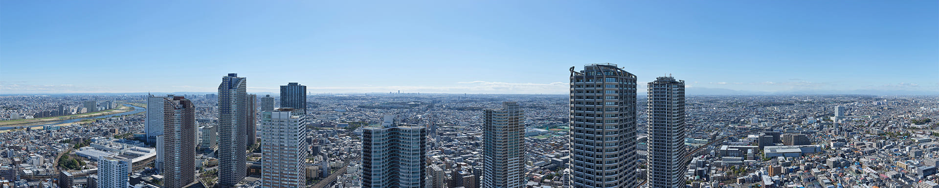 現地50階相当から南方面を望む眺望写真