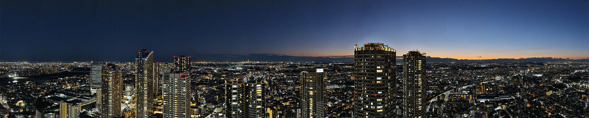 現地50階相当から南方面を望む眺望写真