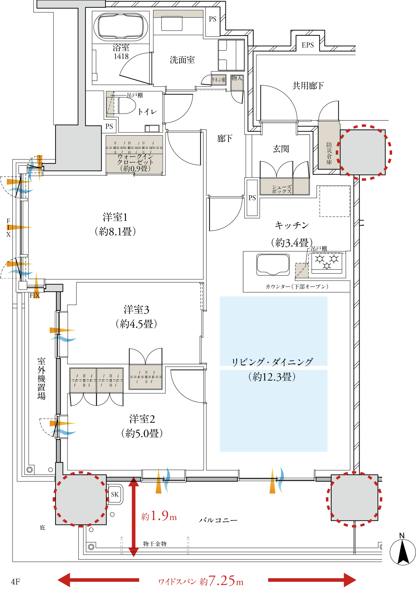 Dタイプ 基本プラン間取り図