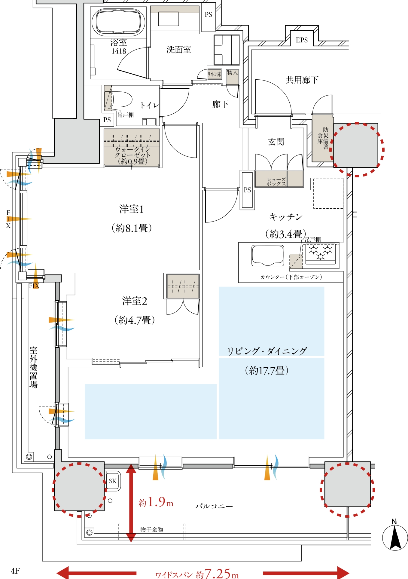 Dタイプ メニュープラン2間取り図