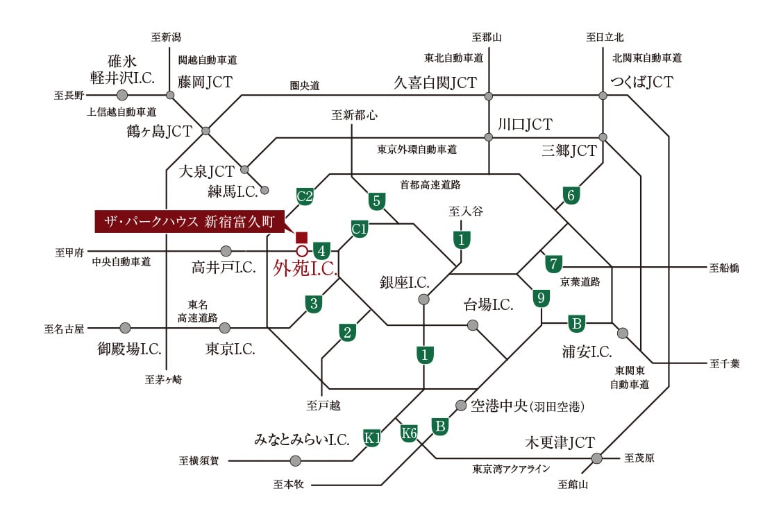 高速道路アクセス図