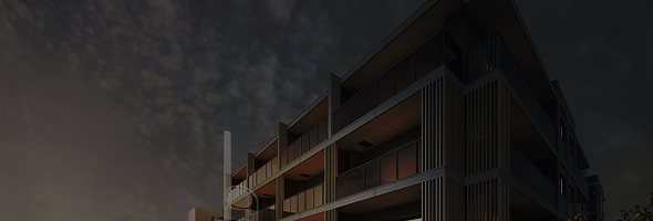 西外観（夕景）完成予想CG